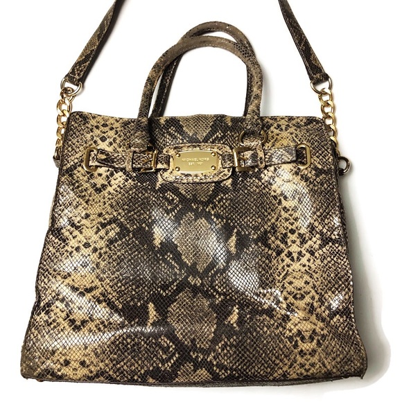 Michael Kors Hamilton Large Python Tote - Picture 1 of 10
